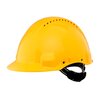 Hard Hat, Uvicator, Pinlock, Ventilated, Plastic Sweatband, Yellow, G3000CUV-GU, 20 ea/Case